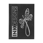 7" x 9 3/4" Black/Silver Leatherette Sketch Book