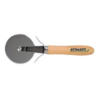 Classic wood handle pizza cutter with a sharp stainless steel blade... from...