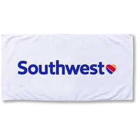 10 lbs/doz 30" x 60" screen printed white beach towel... from ASI 73520 Neet...