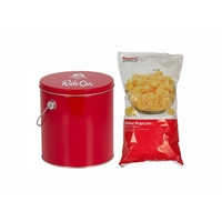 Custom Popcorn Tins with ready to eat Popcorn... from ASI 72657 Active Life...