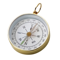 Open face brass colored compass measuring 1 3/4" diameter.... from ASI 46170...