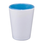 White Coated Tecas Shot Glass 1.5oz.