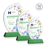 Wichita VividPrint™ Award on Newhaven Base - Green