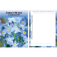 Blue Forget-Me-Not flower seeds in a packet made of recycled paper.... from...