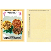 Antique Series marigold flower seeds in a packet made of recycled... from ASI...