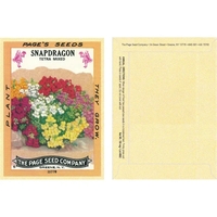 Antique Series Snapdragon flower seeds in a packet made of recycled... from...