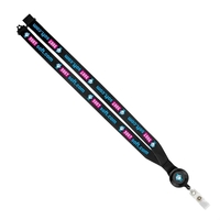 Import Lanyard with Metal Crimp & Retractable Badge Reel