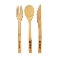 3-Pc. Reusable bamboo flatware set. In this set knife, spoon and... from ASI...