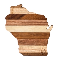 Rock & Branch® Shiplap Wisconsin State Shaped Cutting Board