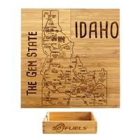 4 piece puzzle bamboo coaster with storage case. Lightweight, durable and......