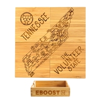 4 piece puzzle bamboo coaster with storage case. Lightweight, durable and......