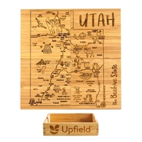 4 piece puzzle bamboo coaster with storage case. Lightweight, durable and......