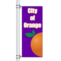 30" x 84" vinyl pole banner with one-sided digital graphics.... from ASI...