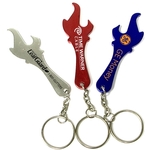 Torch shape bottle opener keychain