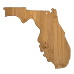 Florida State Shaped Bamboo Serving and Cutting Board