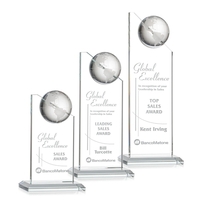 Tall sleek award topped with a half globe mounted on the... from ASI 84592 St...