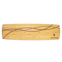 Del Mar Charcuterie bamboo serving board with beautiful contrast lining...