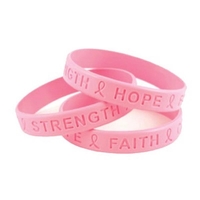 Silicone Breast Cancer Awareness wristband.... from ASI 30250 AZX Sport USA