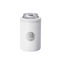 3.1" x 3.1" x 4.75" insulated stainless steel 12-ounce can cooler... from ASI...