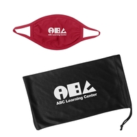 Youth 2-Ply Cotton Mask & Mask Pouch With Antimicrobial A...