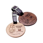 Round Wood Bag Tag