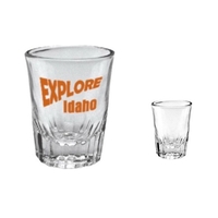 2oz Clear Fluted Shot Glass, spot color