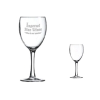8.5oz Wine Glass with Smooth Stem, spot color