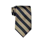 Navy Blue & Khaki School Stripe Tie