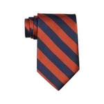 Navy Blue & Orange School Stripe Tie