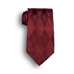 Maroon & Red Argyle Silk Tie