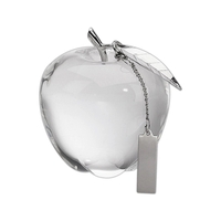 Crystal apple shaped paperweight, 2 3/4" x 3" x 2 3/4"... from ASI 55540...