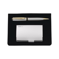 Silver pen and card case set.... from ASI 55540 Furniward Company / Furniward
