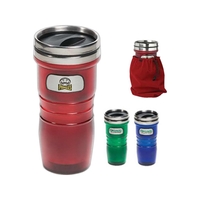 Retro - Sixteen ounce polycarbonate medallion tumbler with spill resistant...