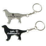Dog shape bottle opener keychain
