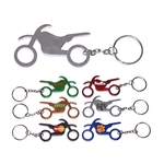 Motorbike shape bottle opener keychain