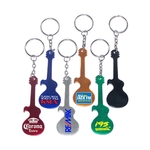 Guitar shape bottle opener keychain