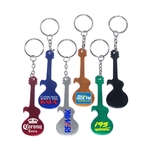Guitar shape bottle opener keychain