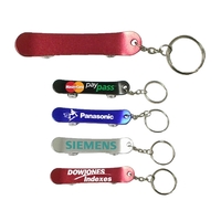 Skateboard shape bottle opener keychain