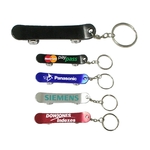Skateboard shape bottle opener keychain