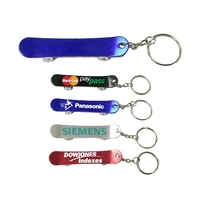 Skateboard shape bottle opener with key chain, blue.... from ASI 74585 Nu...