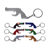 Gun shape bottle opener keychain