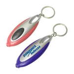 Jumbo oval flashlight key chain