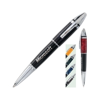 Solid brass twist action ballpoint pen with black ink, crushed...
