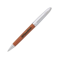 Hand rubbed rosewood pencil with satin silver.... from ASI 90859 Tempo...