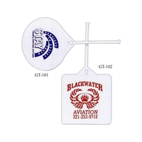 Highly-visible white bag tag for golf bags or luggage; offered in... from ASI...