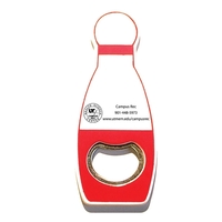 Jumbo size bowling pin shape magnetic bottle opener