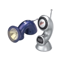 Retro flashlight clock radio with telescopic antenna.... from ASI 40544...