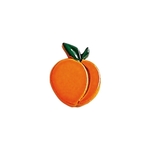 Painted Peach Lapel Pin