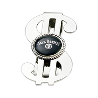 Silver finish dollar sign money clip souvenir collectible with emblem.......