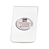Silver finish money clip souvenir collectible with emblem.... from ASI 68760...